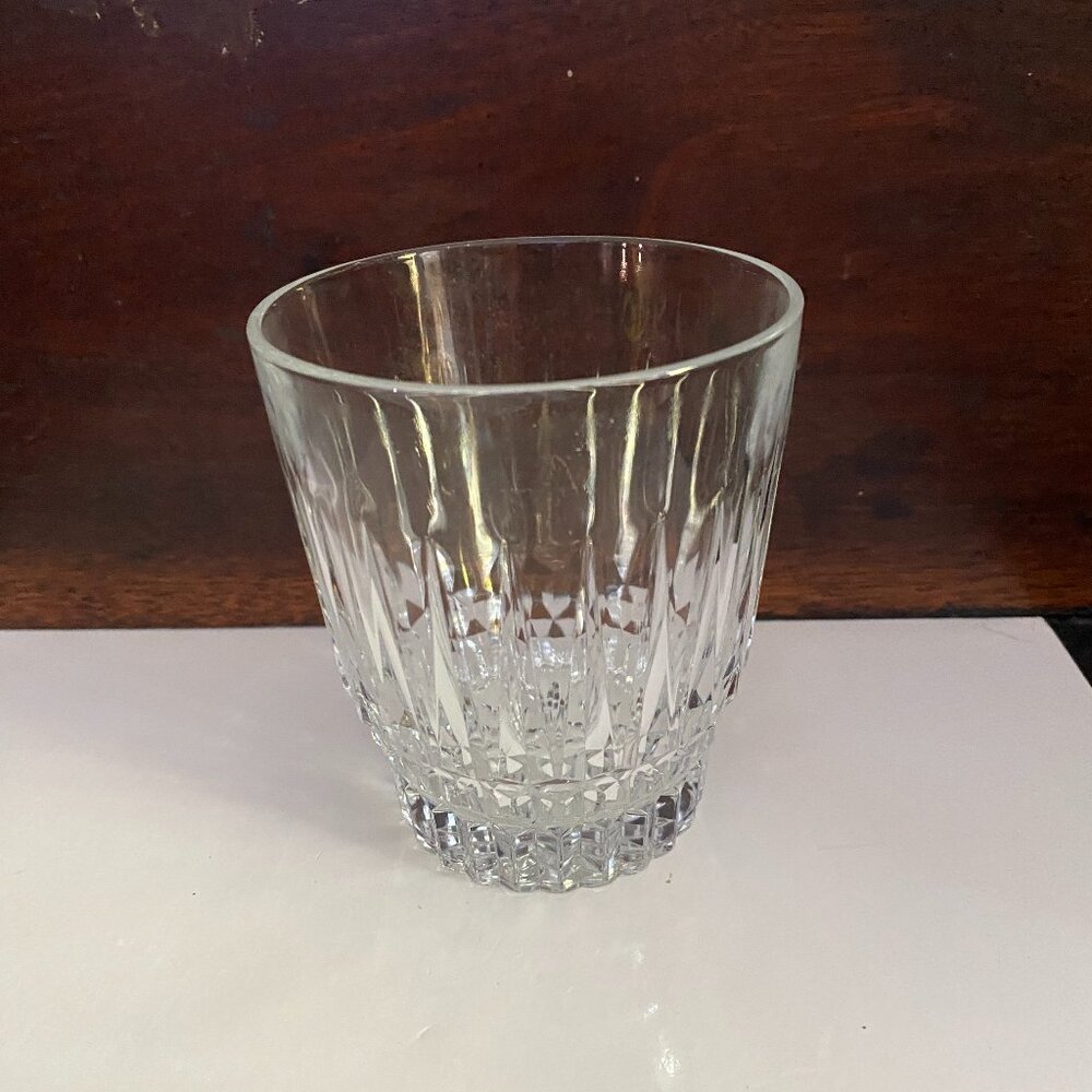 Vintage Crystal lowball whisky old fashioned cocktail glass